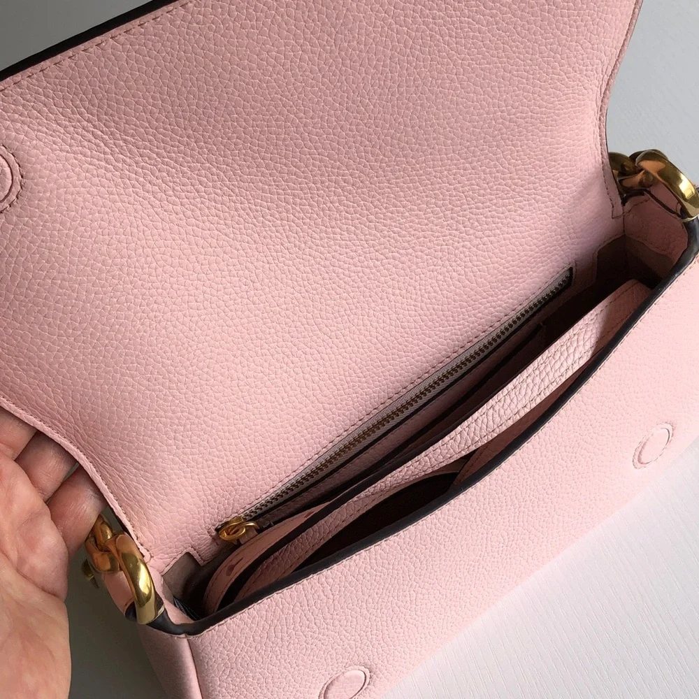 KATE SPADE Gramercy Small Flap Shoulder Bag  in Chalk Pink Pebbled Leather NWOT